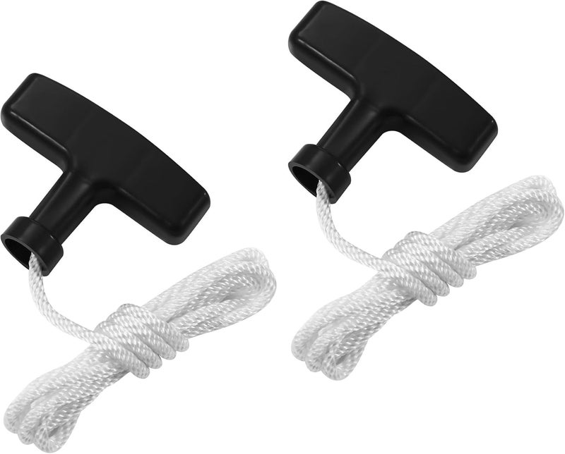 TJWODO حبل سحب جزازة العشب 2-pack، 1.2م 9/64 بوصة 3.5مم حبل بدء التشغيل مع مقبضات لآلة قطع الأشجار، المقص، الحواف، والمحركات الصغيرة، مناسب لـ STIHL Poulan Husqvarna Echo Craftsman Ryobi Honda والمزيد - Image 1